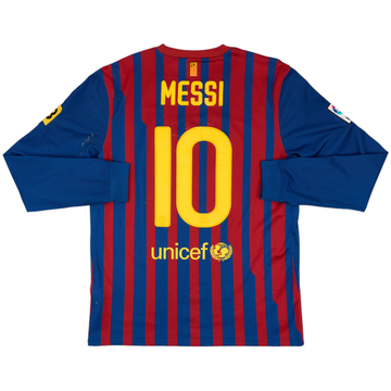 2011-12 Barcelona Home L/S Shirt Messi #10 - 5/10 - (M)