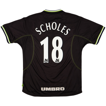 1998-99 Manchester United Third Shirt Scholes #18 - 7/10 - (L)