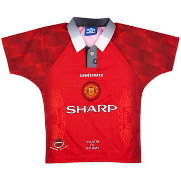 1996-98 Manchester United Home Shirt - 10/10 - (S.Boys)