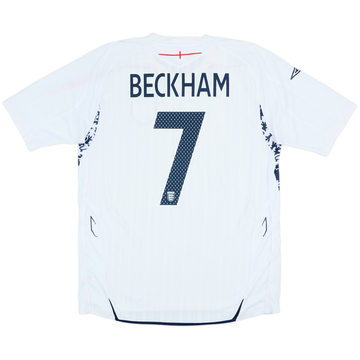 2007-09 England Home Shirt Beckham #7 - 5/10 - (L)
