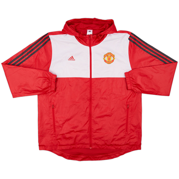 2017-18 Manchester United adidas Hooded Rain Jacket - 10/10 - (XL)