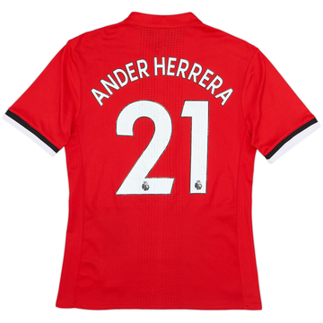 2017-18 Manchester United Player Issue Home Shirt Ander Herrera #21 - 5/10 - (S)