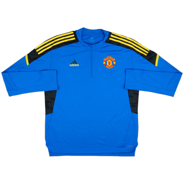 2021-22 Manchester United adidas 1/4 Zip Drill Top - 7/10 - (XL)