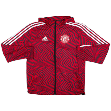 2020-21 Manchester United adidas Hooded Track Jacket - 8/10 - (S)