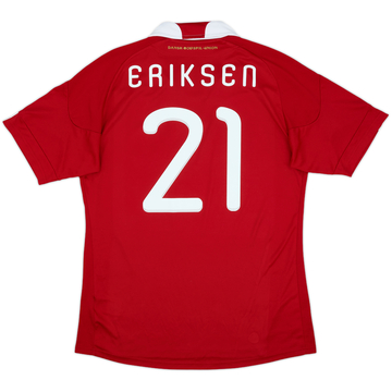 2010-11 Denmark Home Shirt Eriksen #21 - 8/10 - (L)