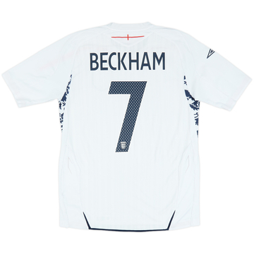 2007-09 England Home Shirt Beckham #7 - 5/10 - (M)