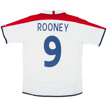 2003-05 England Home Shirt Rooney #9 - 7/10 - (XL.Boys)