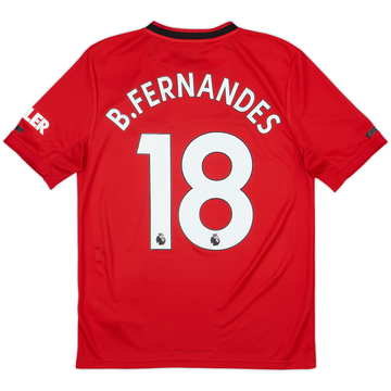 2019-20 Manchester United Home Shirt B.Fernandes #18 - 6/10 - (XL.Boys)