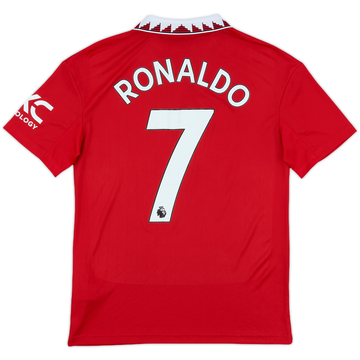 2022-23 Manchester United Home Shirt Ronaldo #7 - 8/10 - (L.Boys)