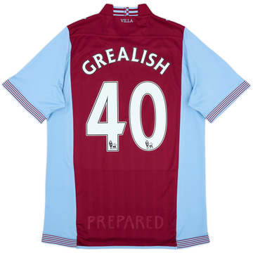 2013-14 Aston Villa Home Shirt Grealish #40 - 6/10 - (M)