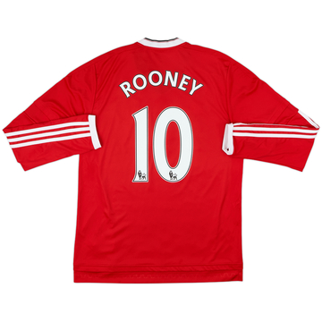 2015-16 Manchester United Home L/S Shirt Rooney #10 - 10/10 - (M)