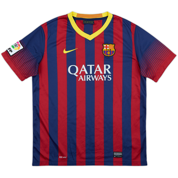 2013-14 Barcelona Home Shirt - 8/10 - (XL.Boys)