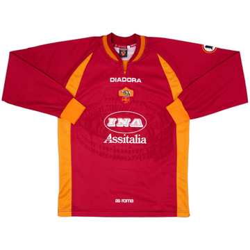 1997-98 Roma Home L/S Shirt - 9/10 - (S)