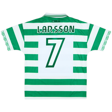1997-99 Celtic Home Shirt Larsson #7 - 8/10 - (M)