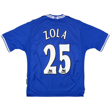 1999-01 Chelsea Home Shirt Zola #25 - 9/10 - (Y)