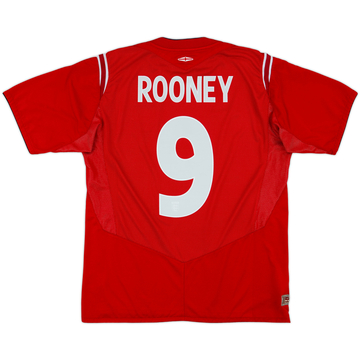 2004-06 England Away Shirt Rooney #9 - 6/10 - (L)