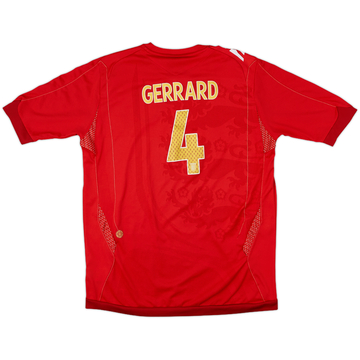 2004-06 England Away Shirt Gerrard #4 - 7/10 - (XL.Boys)