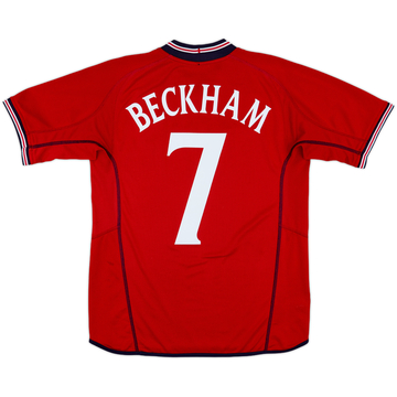 2002-04 England Away Shirt Beckham #7 - 7/10 - (M)