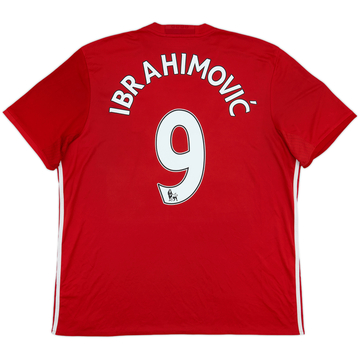 2016-17 Manchester United Home Shirt Ibrahimovic #9 - 8/10 - (XXL)