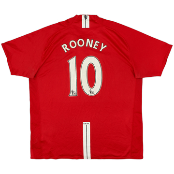 2007-09 Manchester United Home Shirt Rooney #10 - 6/10 - (XXL)
