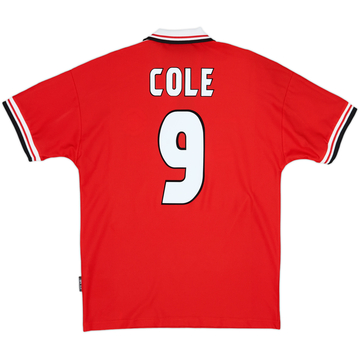 1998-00 Manchester United Home Shirt Cole #9 - 8/10 - (L)
