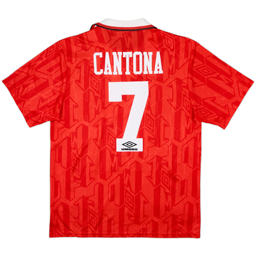 1992-94 Manchester United Home Shirt Cantona #7 - 8/10 - (L)
