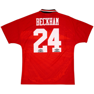 1994-96 Manchester United Home Shirt Beckham #24 - 10/10 - (L)