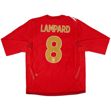 2006-08 England Away L/S Shirt Lampard #8 - 7/10 - (L)