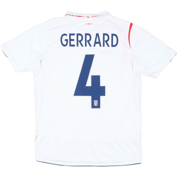 2005-07 England Home Shirt Gerrard #4 - 6/10 - (M)