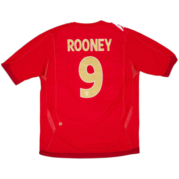 2006-08 England Away Shirt Rooney #9 - 8/10 - (L)