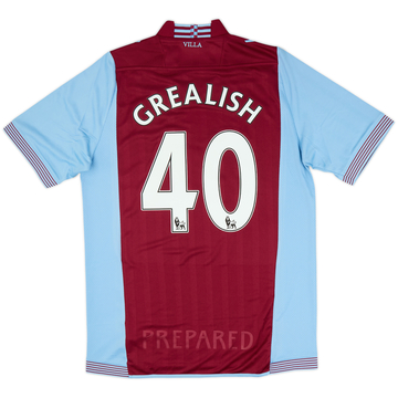 2013-14 Aston Villa Home Shirt Grealish #40 (M)