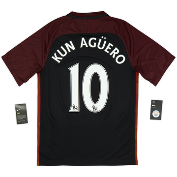 2016-17 Manchester City Away Shirt Kun Aguero #10 (S)