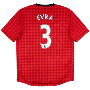 2012-13 Manchester United Home Shirt Evra #3 - 10/10 - (L)