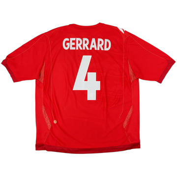 2006-08 England Away Shirt Gerrard #4 - 8/10 - (XXL)