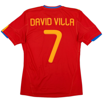 2009-10 Spain Home Shirt David Villa #7 - 7/10 - (S)