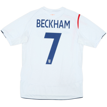 2005-07 England Home Shirt Beckham #7 - 6/10 - (M)