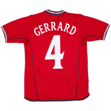 2002-04 England Away Shirt Gerrard #4 - 9/10 - (XL.Boys)