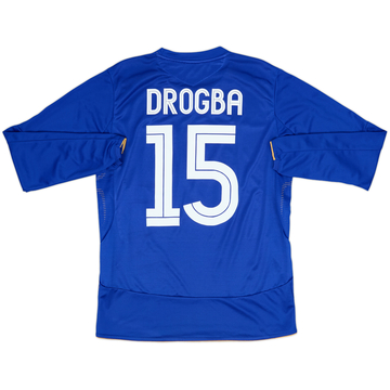 2005-06 Chelsea Centenary Home L/S Shirt Drogba #15 - 8/10 - (M)