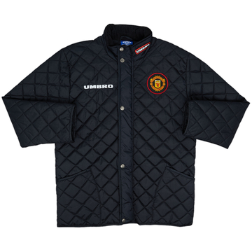1996-97 Manchester United Umbro Quilted Jacket - 8/10 - (L)