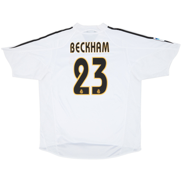 2004-05 Real Madrid Home Shirt Beckham #23 - 8/10 - (XL)