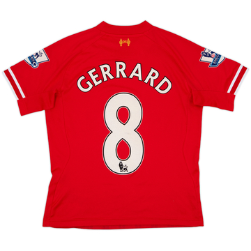 2013-14 Liverpool Home Shirt Gerrard #8 - 5/10 - (XL.Boys)