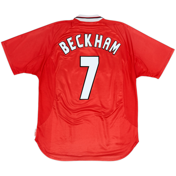 1997-00 Manchester United CL Shirt Beckham #7 - 6/10 - (XL)