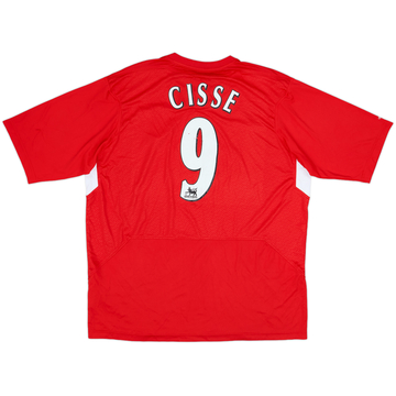 2004-06 Liverpool Home Shirt Cisse #9 - 4/10 - (XL)