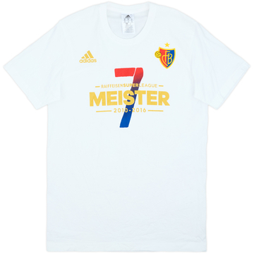 2015-16 FC Basel adidas 'Swiss Champions' Cotton Tee - 8/10 - (M)