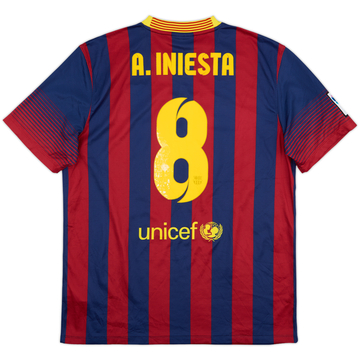 2013-14 Barcelona Home Shirt A.Iniesta #8 - 5/10 - (L)