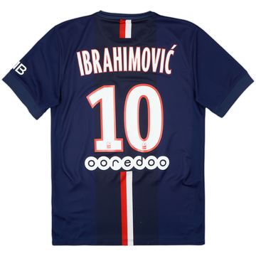2014-15 Paris Saint-Germain Home Shirt Ibrahimovic #10 - 8/10 - (S)