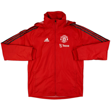 2021-22 Manchester United adidas Hooded Rain Jacket - 10/10 - (S)