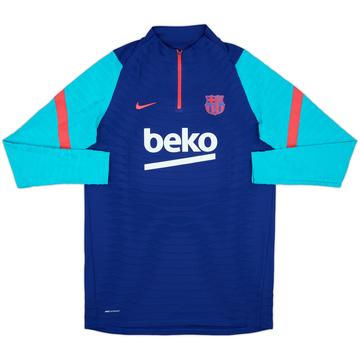 2021-22 Barcelona Nike Vaporknit 1/4 Zip Drill Top - 9/10 - (L)