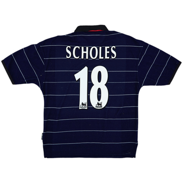 1999-00 Manchester United Away Shirt Scholes #18 - 8/10 - (M)