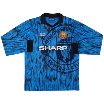1992-93 Manchester United Away L/S Shirt - 5/10 - (L)